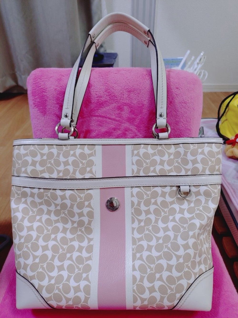 Coach Heritage Signature Stripe tote bag